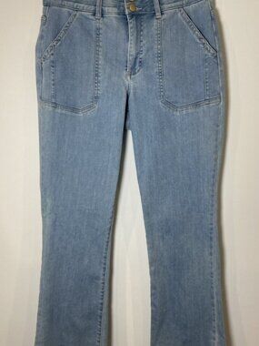 Democracy Bootcut Jeans Ab Solution Front Pockets Light Wash Size 10